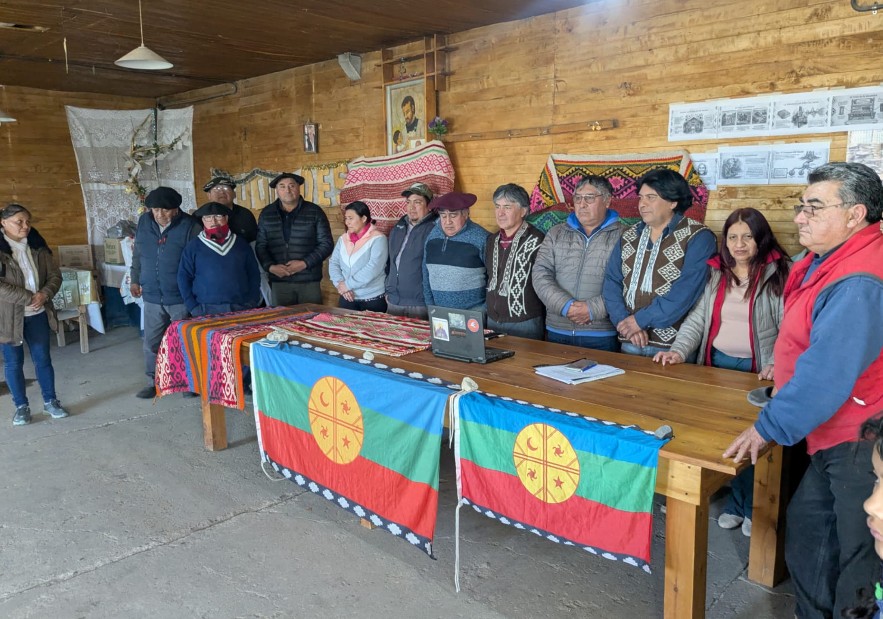 Conferencia de prensa de la comunidad Cayupán y crianceros en Las Cortaderas.