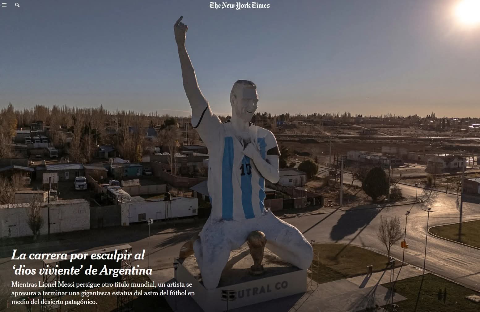 De las puebladas al New York Times: otra imagen de Cutral Co llegó al mundo.