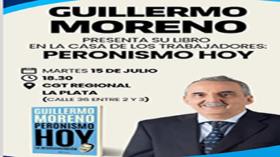 Guillermo Moreno presentando su libro Peronismo HOY.