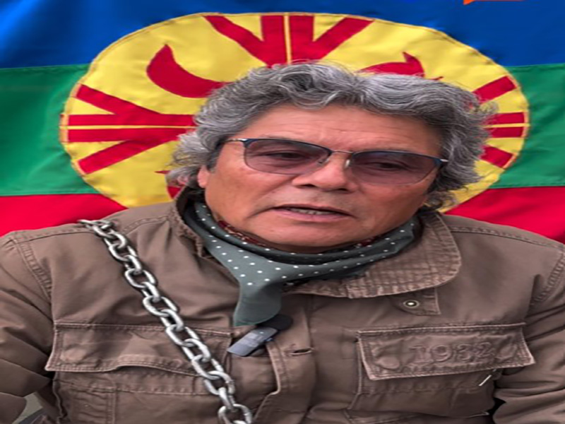 Retrato del lonko Nelson Cárdenas, líder mapuche.