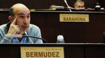 Diputado Marcelo Bermúdez hablando en la Legislatura de Neuquén.