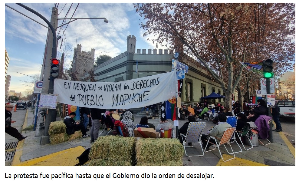 Protesta pacifica y el gobierno dío la orden de desalojo
