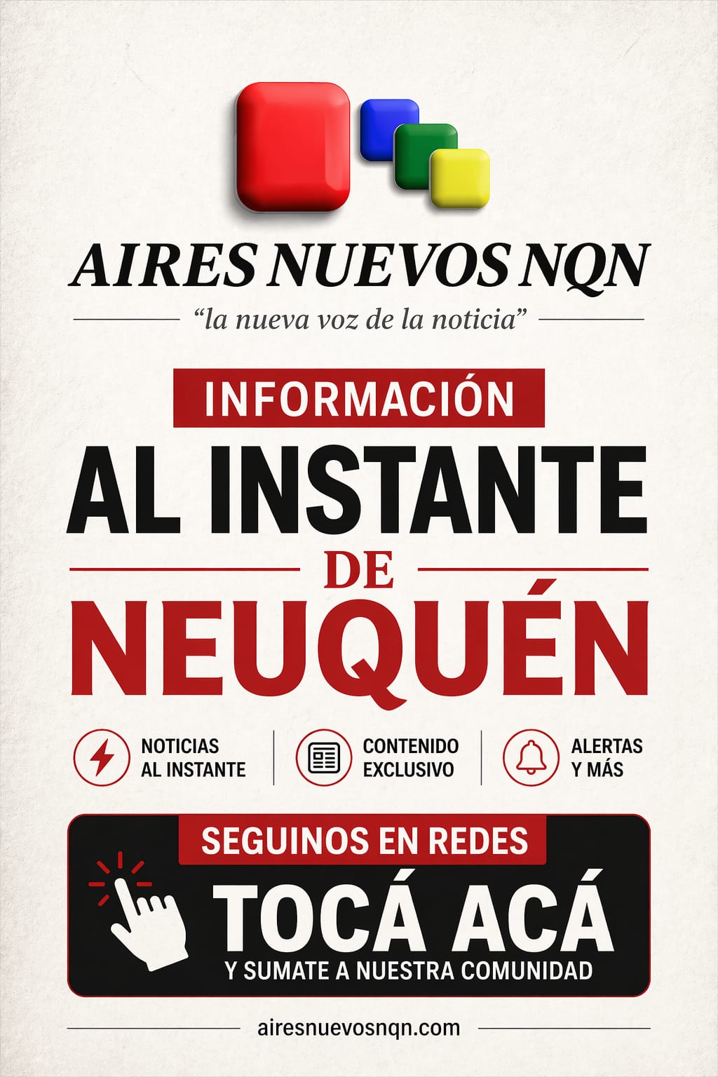 Anuncio de encuesta y seguimiento en redes sociales